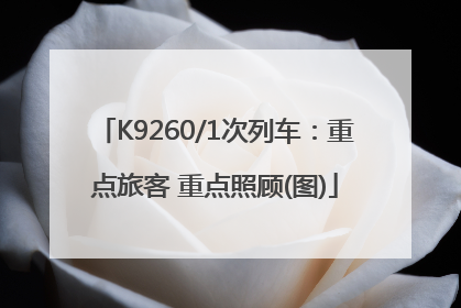 K9260/1次列车：重点旅客 重点照顾(图)